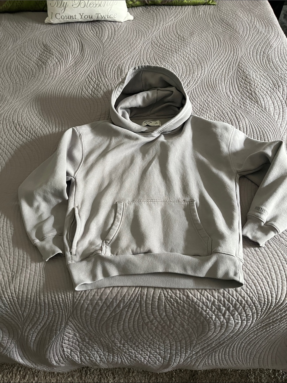Hollister Light Gray Turtleneck Sweatshirt Hoodie